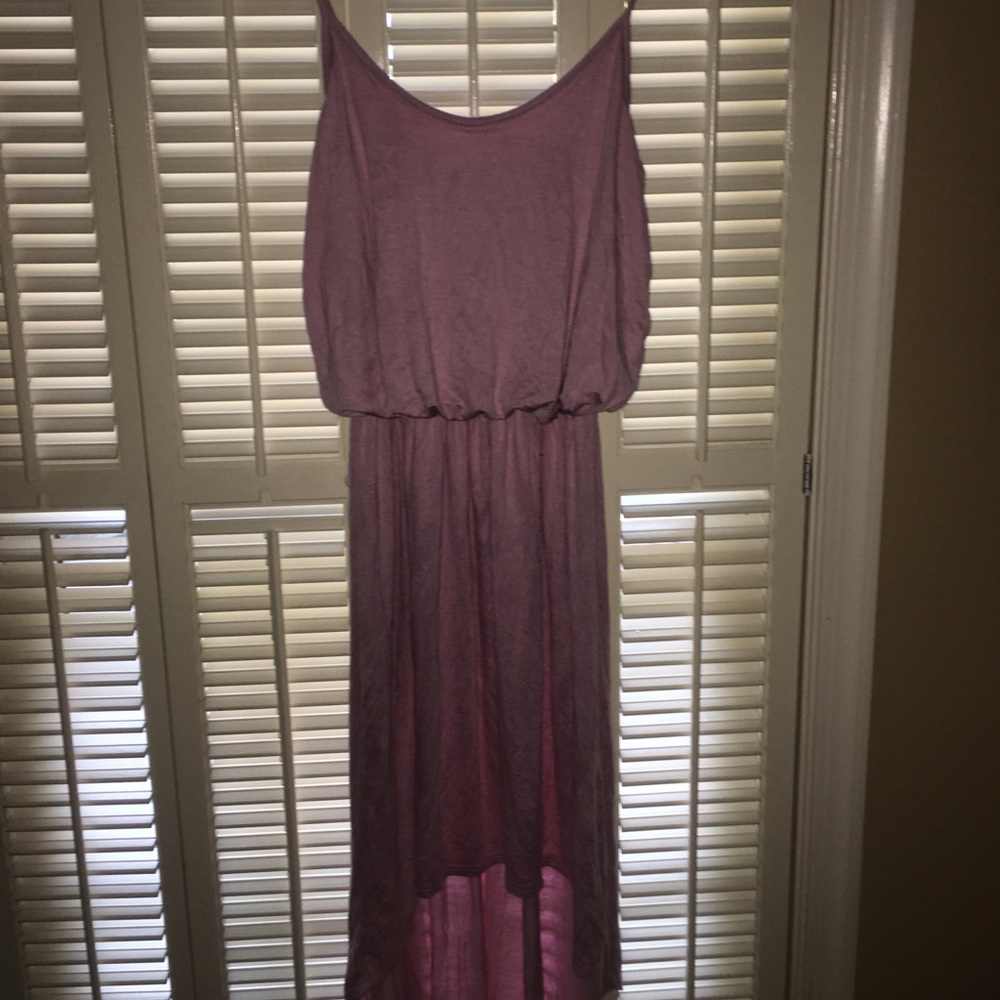 High-low spaghetti strap dress